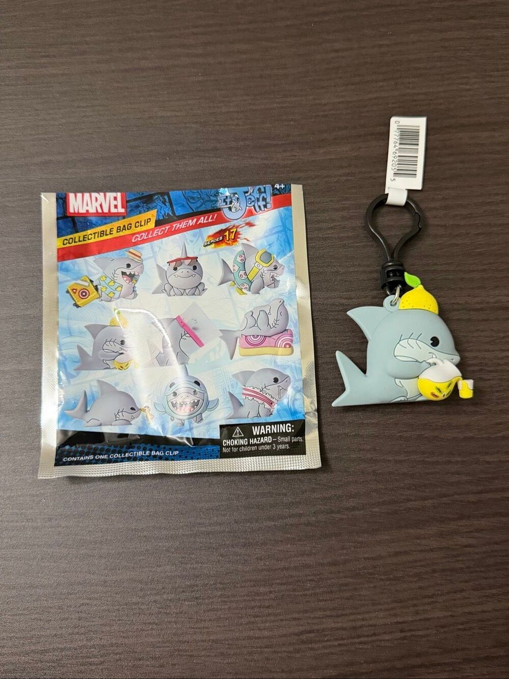Marvel Rivals Jeff The Land Shark Figural Bag Clip Keychain - Jeff Drinking Lemo